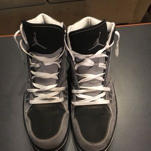 Black and Grey Jordan's